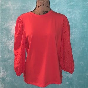 red cotton Boho top